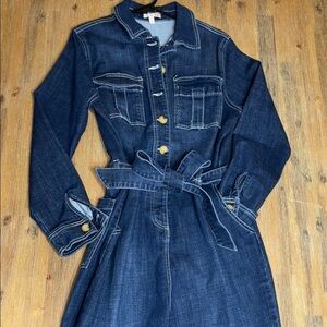 Denim Belted Jumpsuit